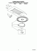 TURNTABLE PARTS Diagram and Parts List for KHMS1857WBL0  KitchenAid Microwave