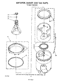 AGITATOR, BASKET AND TUB Diagram and Parts List for LA5430XPW5  Whirlpool Washer