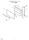 FREEZER DOOR Diagram and Parts List for 7ET18ZKXDN01  Whirlpool Refrigerator