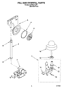 FILL AND OVERFILL PARTS Diagram and Parts List for KUDL01ILBS1  KitchenAid Dishwasher