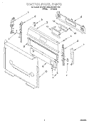 CONTROL PANEL Diagram and Parts List for SF372BEEN0  Whirlpool Range