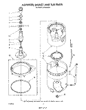 AGITATOR, BASKET AND TUB Diagram and Parts List for LA7680XSW1  Whirlpool Washer