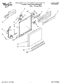 FRAME AND CONSOLE Diagram and Parts List for DU935QWDB5  Whirlpool Dishwasher
