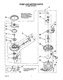 PUMP AND MOTOR Diagram and Parts List for DU9750XY0  Whirlpool Dishwasher