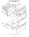DOOR AND DRAWER Diagram and Parts List for RE963PXPT1  Whirlpool Range