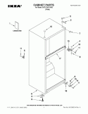 CABINET PART Diagram and Parts List for IK8TXCWFXW00  Whirlpool Refrigerator