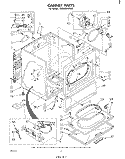 CABINET Diagram and Parts List for LG9806XPW0  Whirlpool Dryer