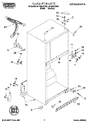 CABINET Diagram and Parts List for RT18AKXDN01  Roper Refrigerator
