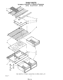SHELF Diagram and Parts List for ET16AKXSW10  Whirlpool Refrigerator