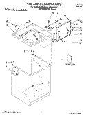 TOP AND CABINET, LITERATURE Diagram and Parts List for KAWS750JT2  KitchenAid Washer