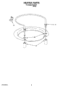 HEATER PARTS Diagram and Parts List for ISU98661  Inglis Dishwasher