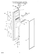 FREEZER DOOR Diagram and Parts List for 6ED25DQXFB01  Whirlpool Refrigerator