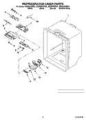 REFRIGERATOR LINER PARTS Diagram and Parts List for GB2SHDXPQ01  Whirlpool Refrigerator
