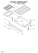 DRAWER AND BROILER Diagram and Parts List for RF350PXHN0  Whirlpool Range
