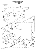 Part Location Diagram of 98017498 Whirlpool Burner Valve