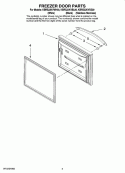 FREEZER DOOR PARTS Diagram and Parts List for KBRS22KVWH00  KitchenAid Refrigerator
