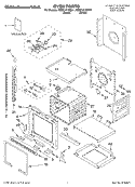 OVEN, LITERATURE Diagram and Parts List for KEBC141KWH1  KitchenAid Wall Oven