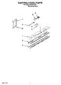 CONTROL PANEL PARTS Diagram and Parts List for KSSS42FTX02  KitchenAid Refrigerator
