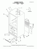 CABINET PARTS Diagram and Parts List for GB1924PEKB3  Whirlpool Refrigerator