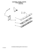 CONTROL PANEL PARTS Diagram and Parts List for KSSC48QVS03  KitchenAid Refrigerator