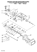 MOTOR AND ICE CONTAINER PARTS Diagram and Parts List for ED5JHEXTS00  Whirlpool Refrigerator