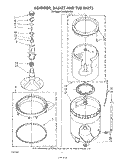 AGITATOR, BASKET AND TUB Diagram and Parts List for LA5530XTW0  Whirlpool Washer