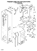FREEZER LINER AND AIR FLOW PARTS Diagram and Parts List for KSSC36FMS01  KitchenAid Refrigerator