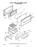 OVEN DOOR AND BROILER Diagram and Parts List for SF305ESRW0  Whirlpool Range