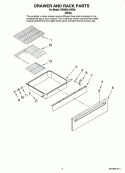 DRAWER AND RACK PARTS Diagram and Parts List for GW399LXUQ06  Whirlpool Range