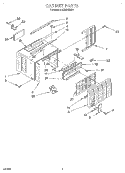 CABINET Diagram and Parts List for ACM052XE1  Whirlpool Air Conditioner