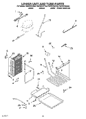 LOWER UNIT AND TUBE Diagram and Parts List for KSSS42QKT00  KitchenAid Refrigerator