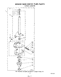 BRAKE AND DRIVE TUBE Diagram and Parts List for LA5200XTM0  Whirlpool Washer