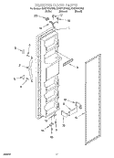 FREEZER DOOR Diagram and Parts List for ED22TEXHT02  Whirlpool Refrigerator