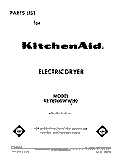 SECTION Diagram and Parts List for KEYE960WWH0  KitchenAid Dryer