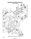 CONTROLS AND REAR PANEL Diagram and Parts List for LA7700XPW3  Whirlpool Washer