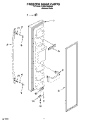 FREEZER DOOR PARTS Diagram and Parts List for 5VES3FHGRS02  Whirlpool Refrigerator