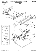 TOP AND CONSOLE, LIT/OPTIONAL Diagram and Parts List for LGR2614BW1  Whirlpool Dryer