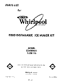 SECTION Diagram and Parts List for ECKMF831  Whirlpool Ice Maker