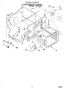 OVEN Diagram and Parts List for RF360BXDN0  Whirlpool Range