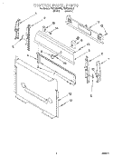 CONTROL PANEL Diagram and Parts List for FGP325GN0  Roper Range