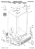 CABINET PARTS Diagram and Parts List for KSRG25FKBL05  KitchenAid Refrigerator
