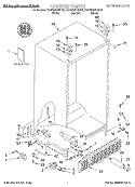 CABINET, LITERATURE Diagram and Parts List for KSRW25FHBL00  KitchenAid Refrigerator