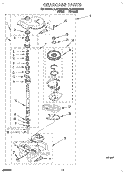 GEARCASE Diagram and Parts List for 3LSR5233BN0  Whirlpool Washer