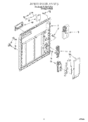 INNER DOOR Diagram and Parts List for 7DU900PCDQ1  Whirlpool Dishwasher