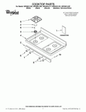 COOKTOP PARTS Diagram and Parts List for WFG361LVS1  Whirlpool Range