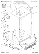 CABINET, LITERATURE Diagram and Parts List for 4KSRS22QFW01  KitchenAid Refrigerator