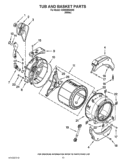 TUB AND BASKET PARTS Diagram and Parts List for CHW8990AW0  Whirlpool Washer