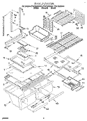 SHELF Diagram and Parts List for ET21DMXDW01  Whirlpool Refrigerator