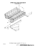 UPPER RACK AND TRACK Diagram and Parts List for 4KPDI620T0  KitchenAid Dishwasher