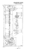 GEARCASE Diagram and Parts List for LA5570XPW3  Whirlpool Washer
